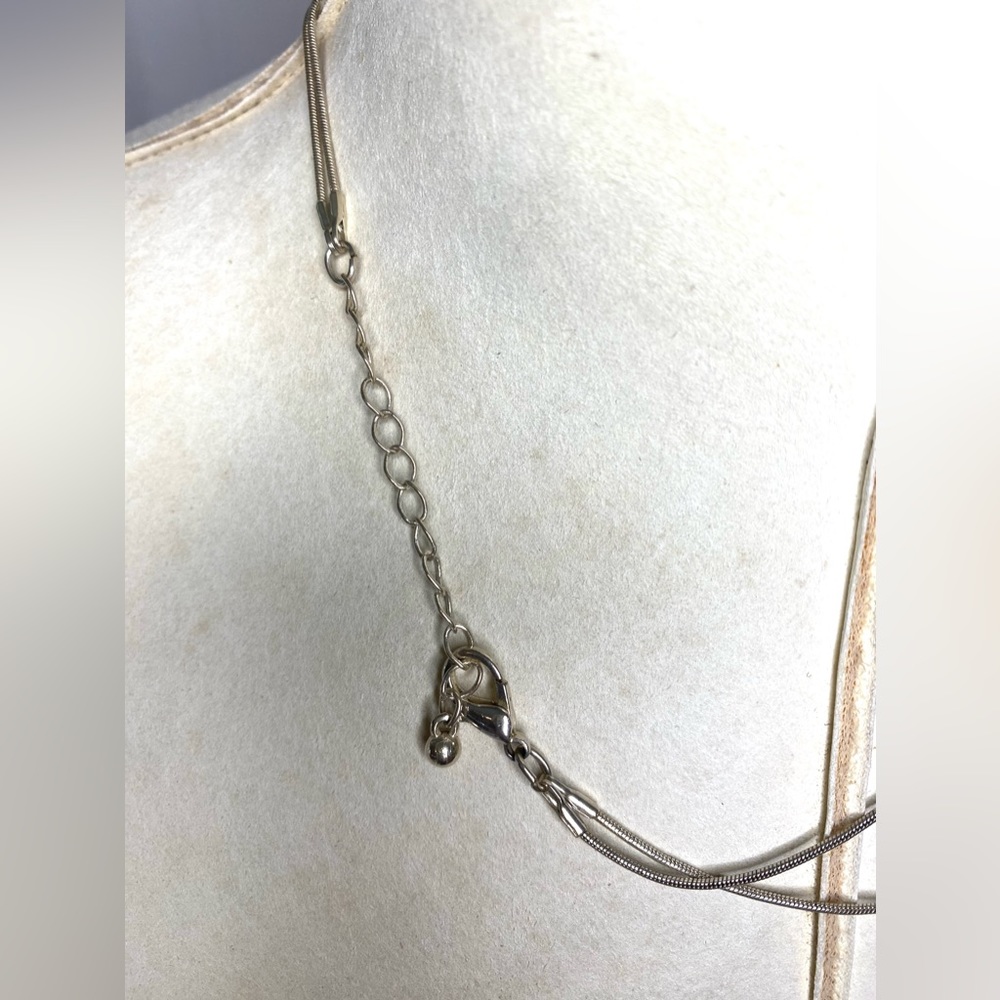 Silver double snake chains - Picture 2 of 2